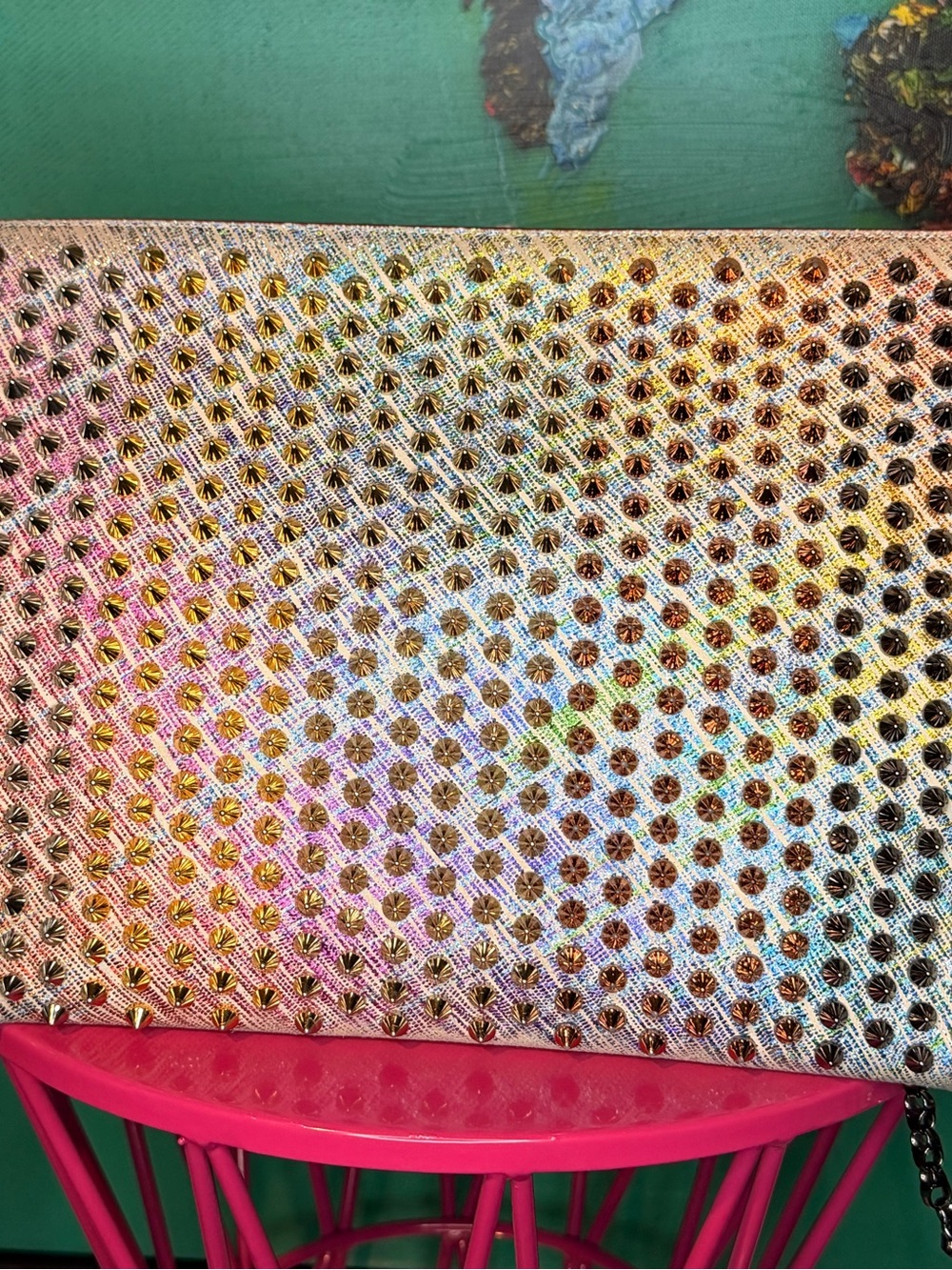Christian Louboutin Multicolor Spiked Crossbody - Picture 2 of 11
